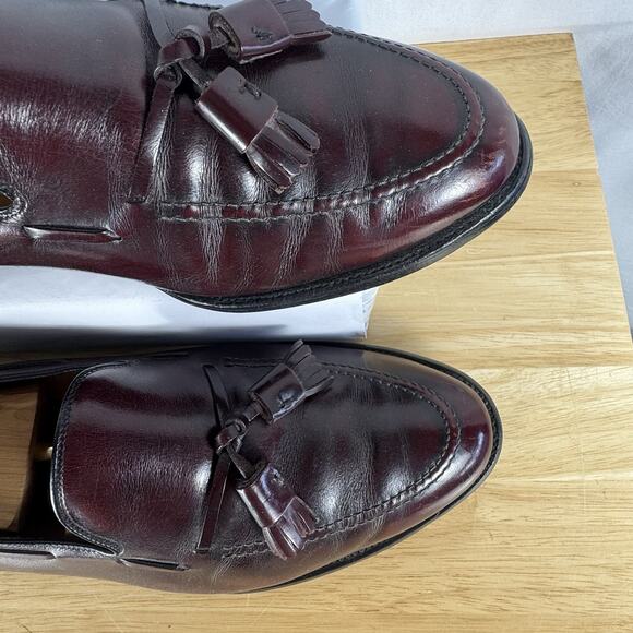 Allen Edmonds Cavanaugh Mens Tassel Loafers 11 EEE Burgundy 76518, Timeless main image 7